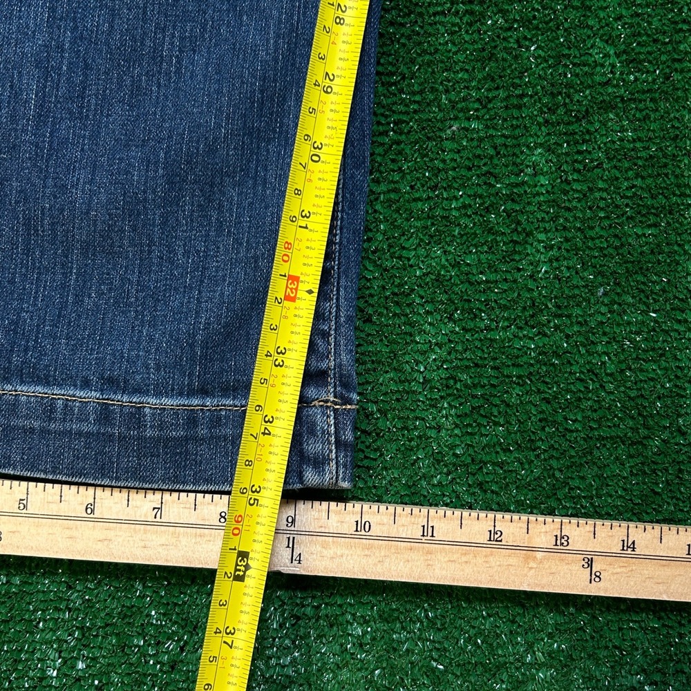 Vintage Gap Long and Lean Flare Jeans Made in USA Blue Stretch Denim 6 Long - Picture 7 of 8